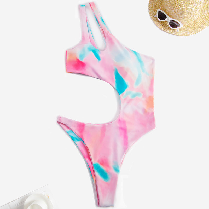 Dame Én-delt badedragt med asymmetrisk cut-out-design og høj benudskæring Stilla