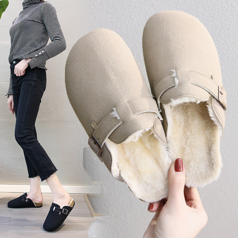 Dame Komfortable Clogs med justerbar rem og varmt for Stilla
