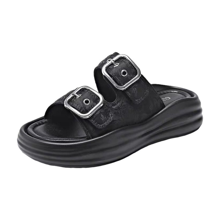 Dame Trendy Plateau-Sandaler med modische Dobbelt-Spænder Stilla