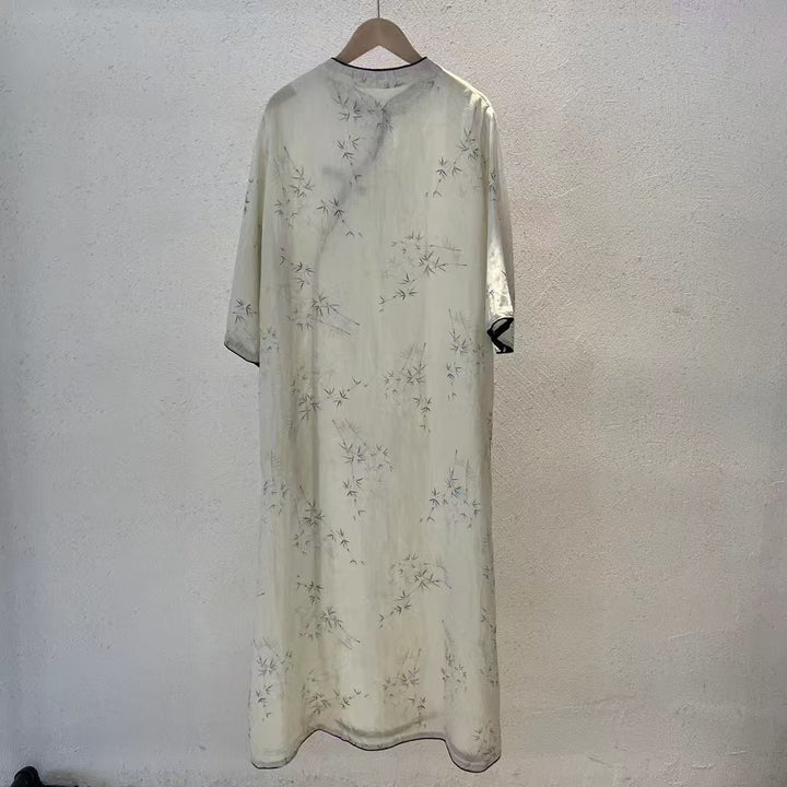 Femme Elegante Kimono-Stil Midi Kjole Stilla