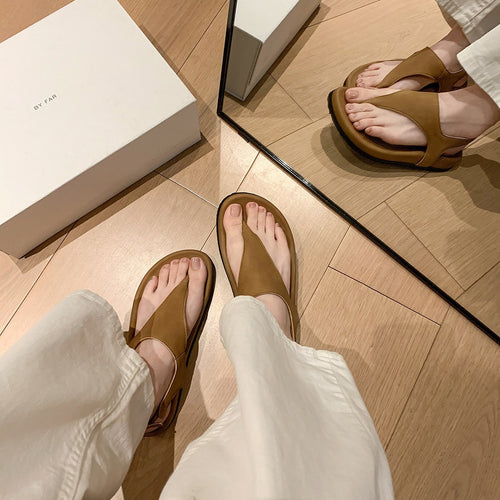 Dame Open-Toe Komfortsandaler med justerbar rem bagpå Stilla