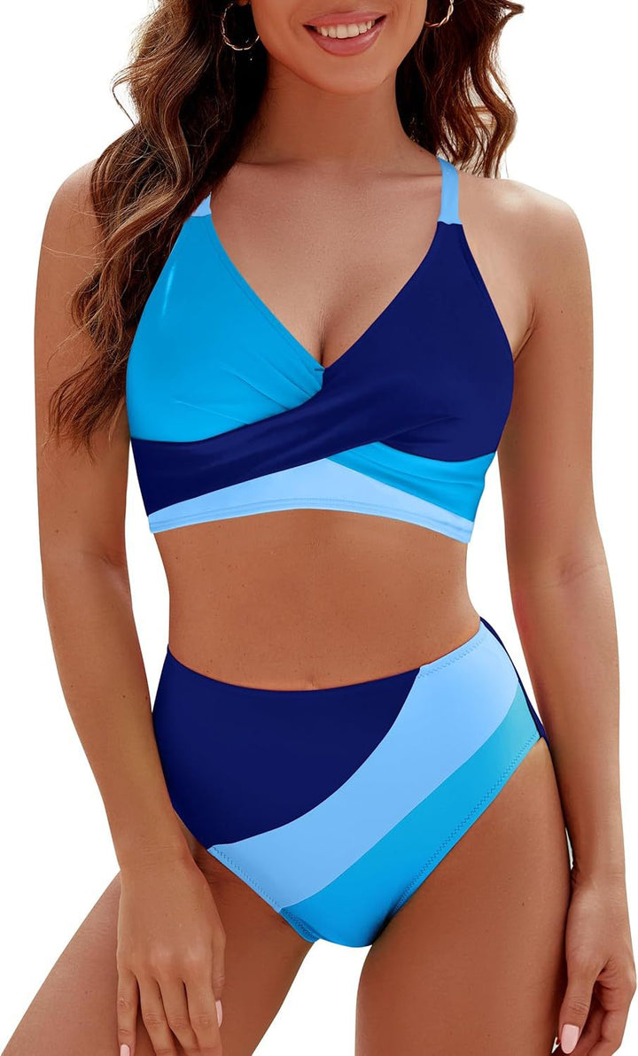 Damer Cropped Bikini-Sæt med elegant Vrål-design og moderigtigt snit Stilla