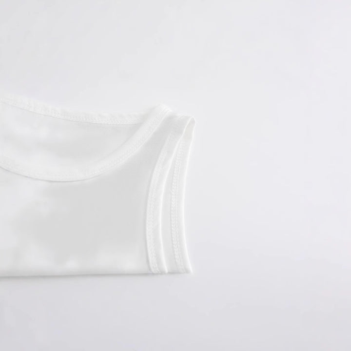 Dame Crop-top med kreativ statementtryk Skovae