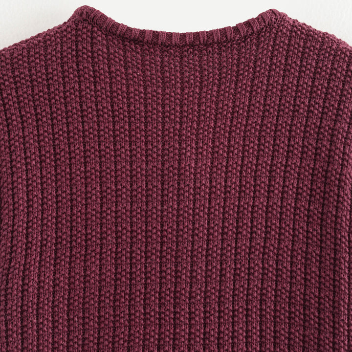 Femme Struktureret Strik Knap-Cardigan Stilla