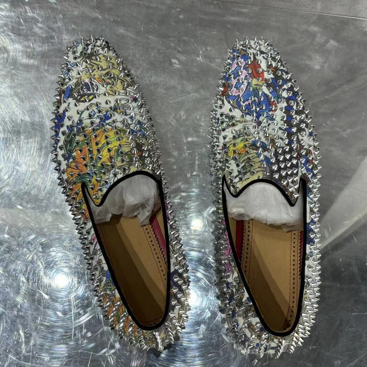 Mænd Spiked Slip-On Loafers Stilla