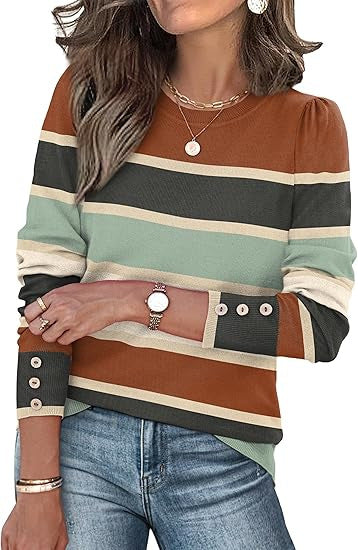 Kvinders afslappede sweater med knapdetaljer Stilla