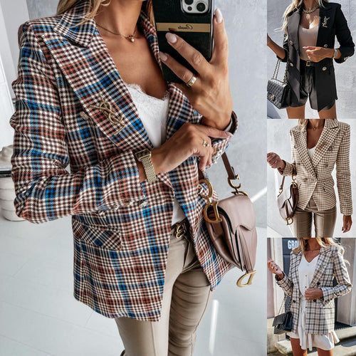Damernes ternede mønster blazer med elegante detaljer Stilla