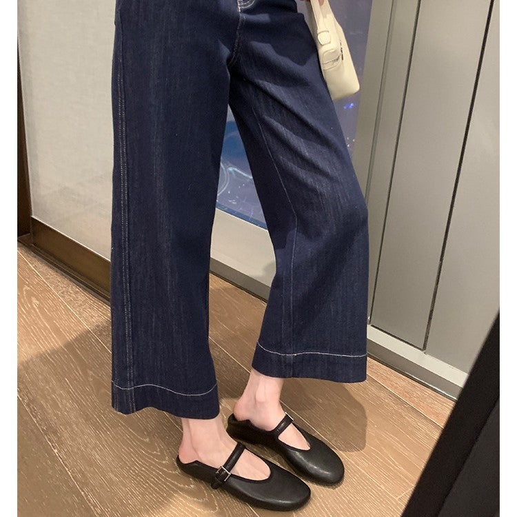 Dame elegante Mary Jane stil ballerinaer med justerbar rem Stilla