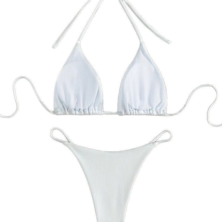 Dame bikini-sæt med ribbet tekstur og justerbare stropper Stilla