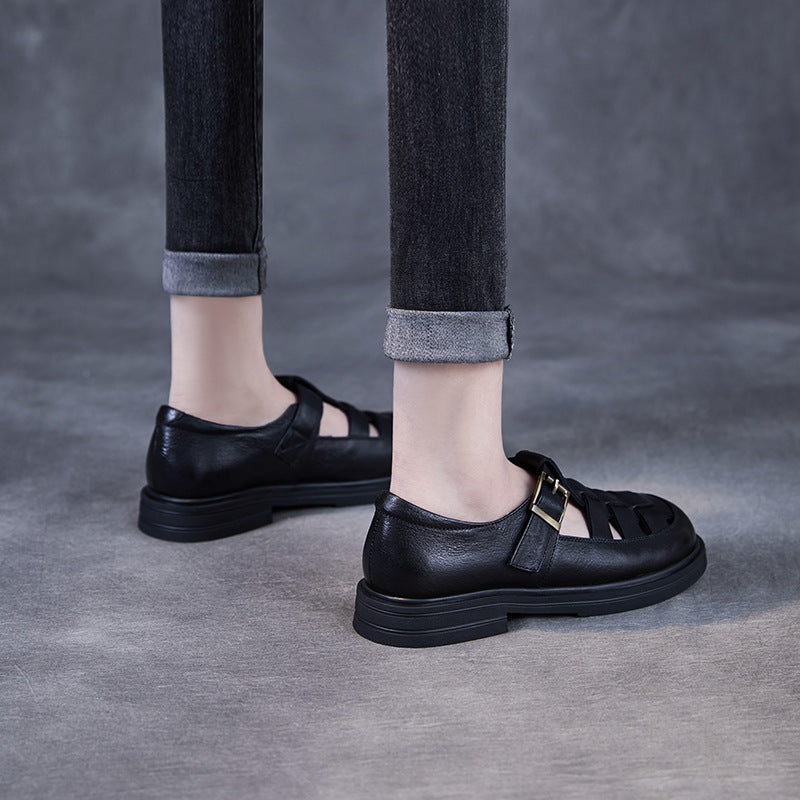 Herrer Fritids Læder Monk Strap Slipper Stilla
