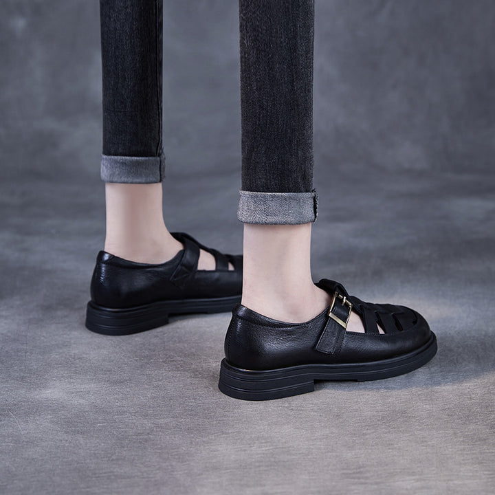 Herrer Fritids Læder Monk Strap Slipper Stilla