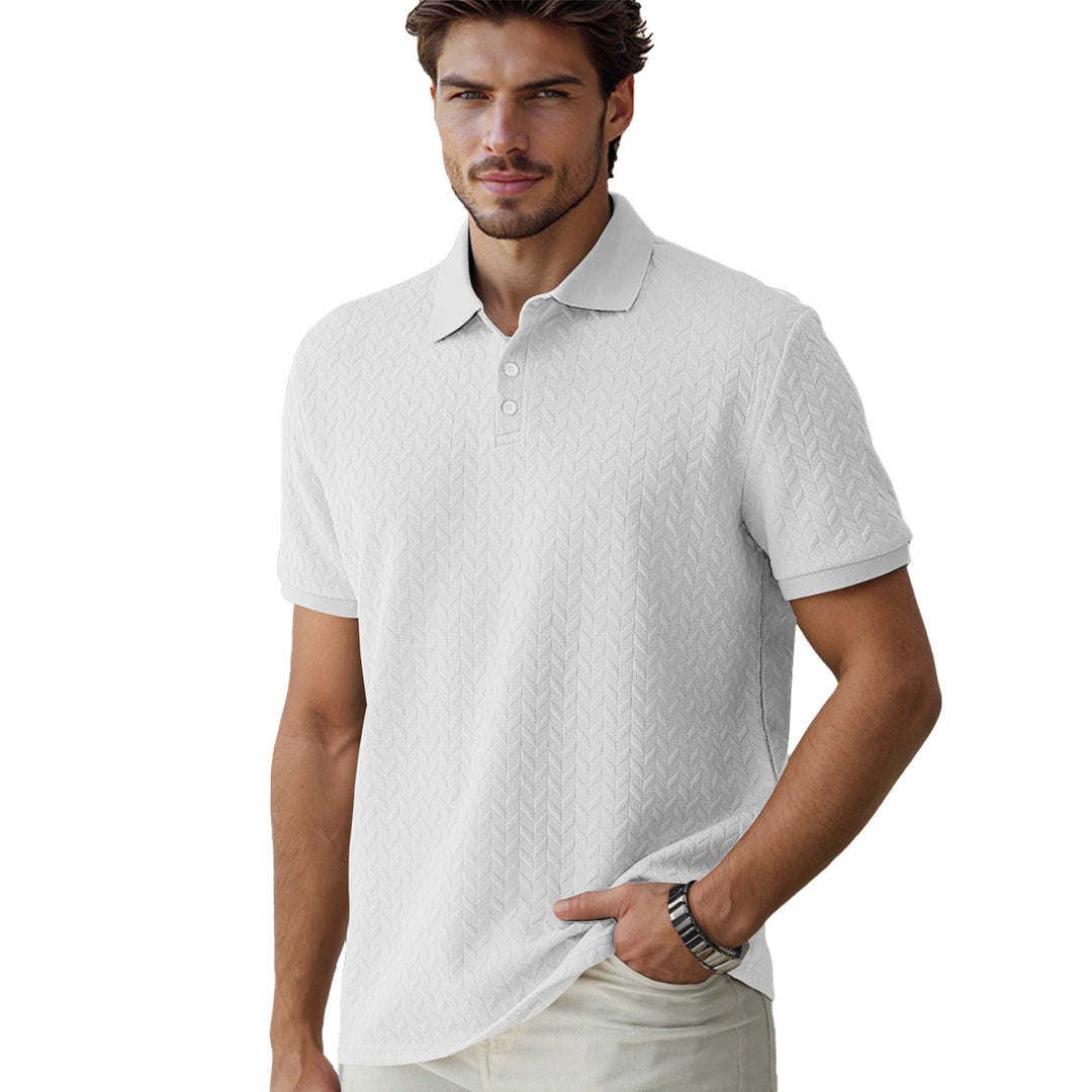 Herre polo skjorte med struktureret design og høj kvalitet krave Stilla