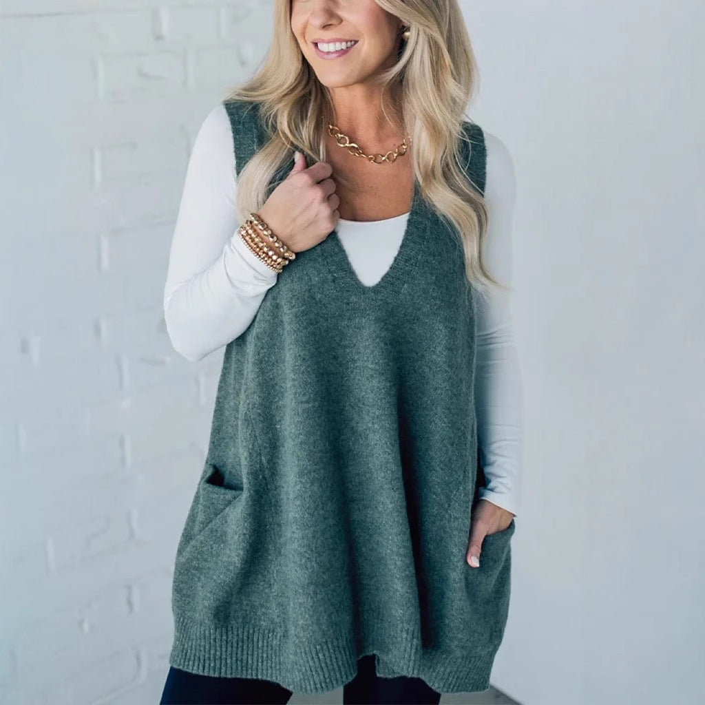 Dame Oversized Strikpullover Stilla