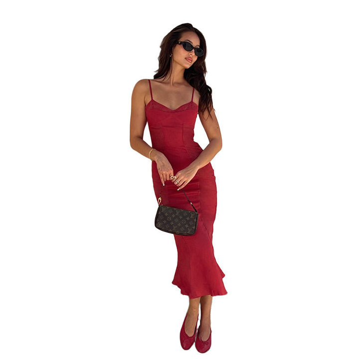 Damer Elegant Midi Kjole Stilla