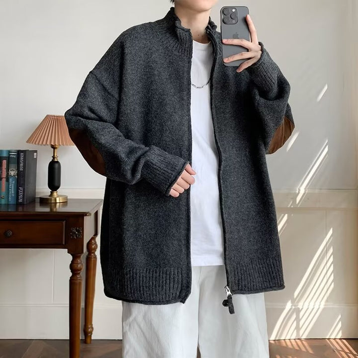 Herrer mode strikjakke med ståkrave og trendy detaljer Stilla