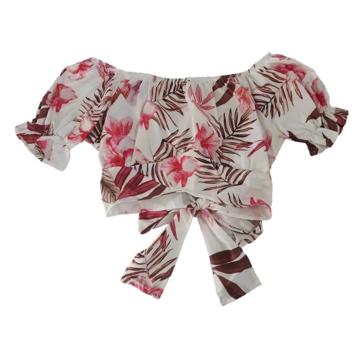Dame Paisley Print Off-Shoulder Crop Top Stilla