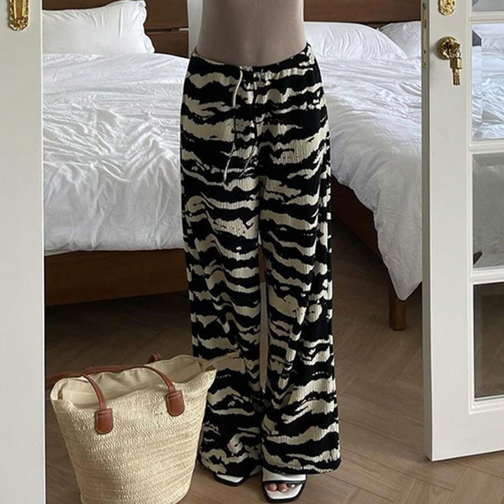 Damen bequeme Freizeithose im lässigen Stil mit Print Skovae