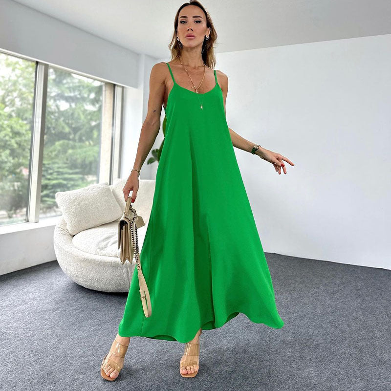 Dame Elegant Maxi Slip Kjole Stilla