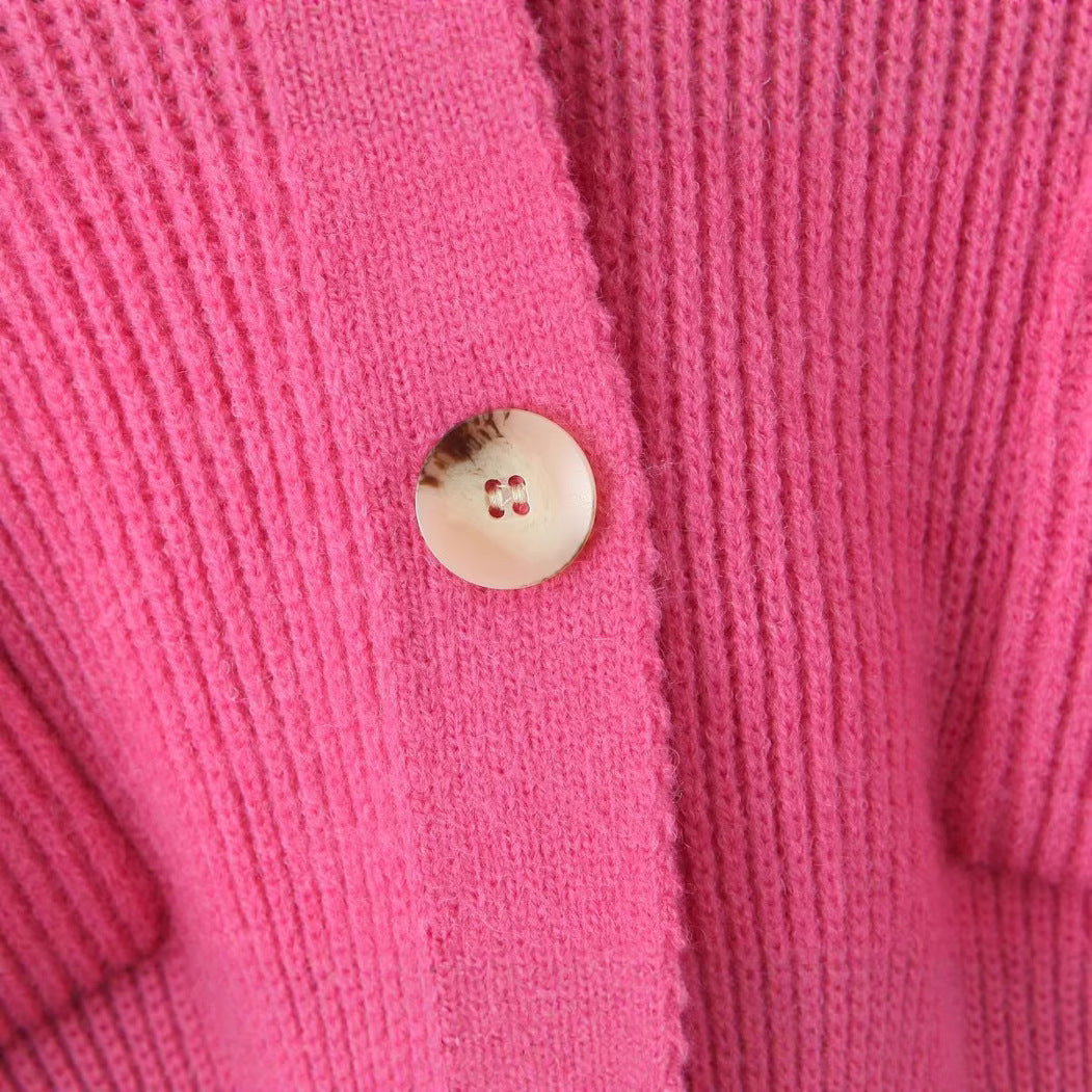 Kvinder Cozy Cardigan med hætte og knaplukning Stilla