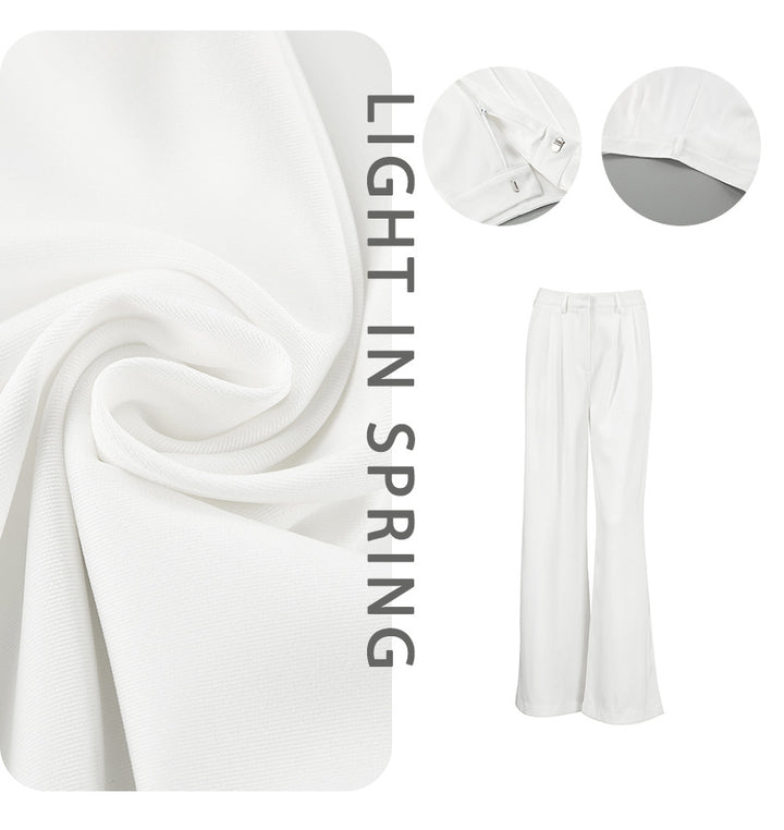 Dame Bredskåret Chino-bukser med høj talje og elegante plisseringer Stilla
