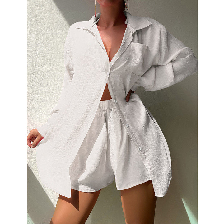 Dame afslappet sæt med oversized bluse og shorts Stilla