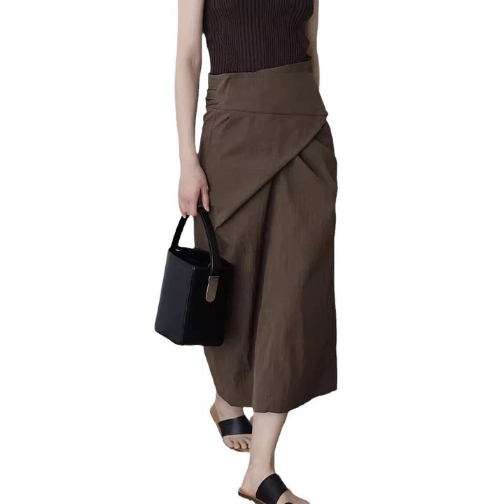 Dame elegant wrapped skirt med asymmetrisk snit og moderigtigt design Stilla