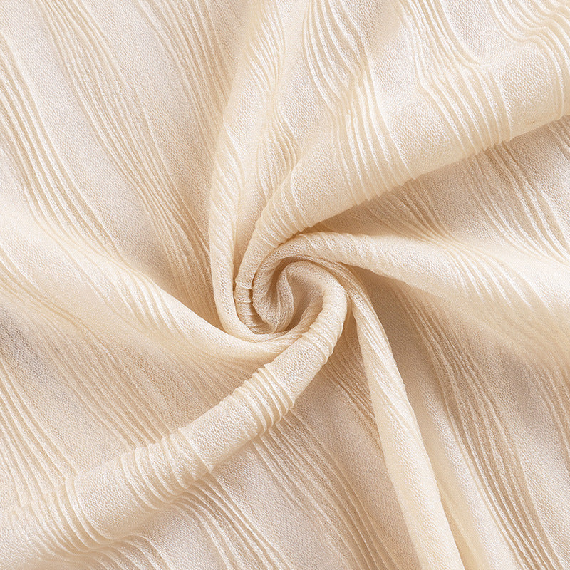 Dame Langærmet bluse med elegant omslag design lavet af høj kvalitet chiffon Stilla