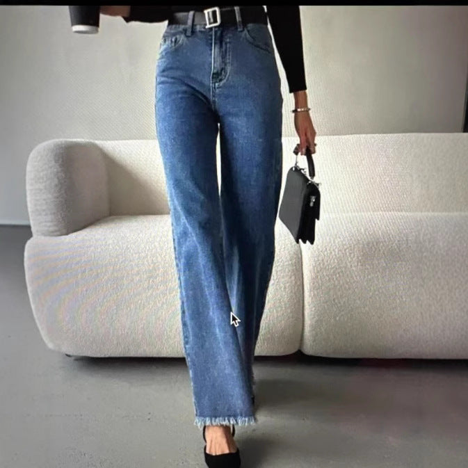 Dame Høj talje Lige Jeans med bred ben og afslappet snit Stilla