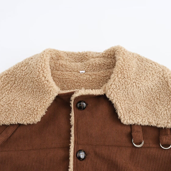 Femme Corduroy Utility Jacket med Sherpa-foring Stilla