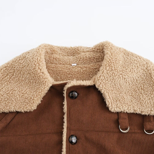 Femme Corduroy Utility Jacket med Sherpa-foring Stilla