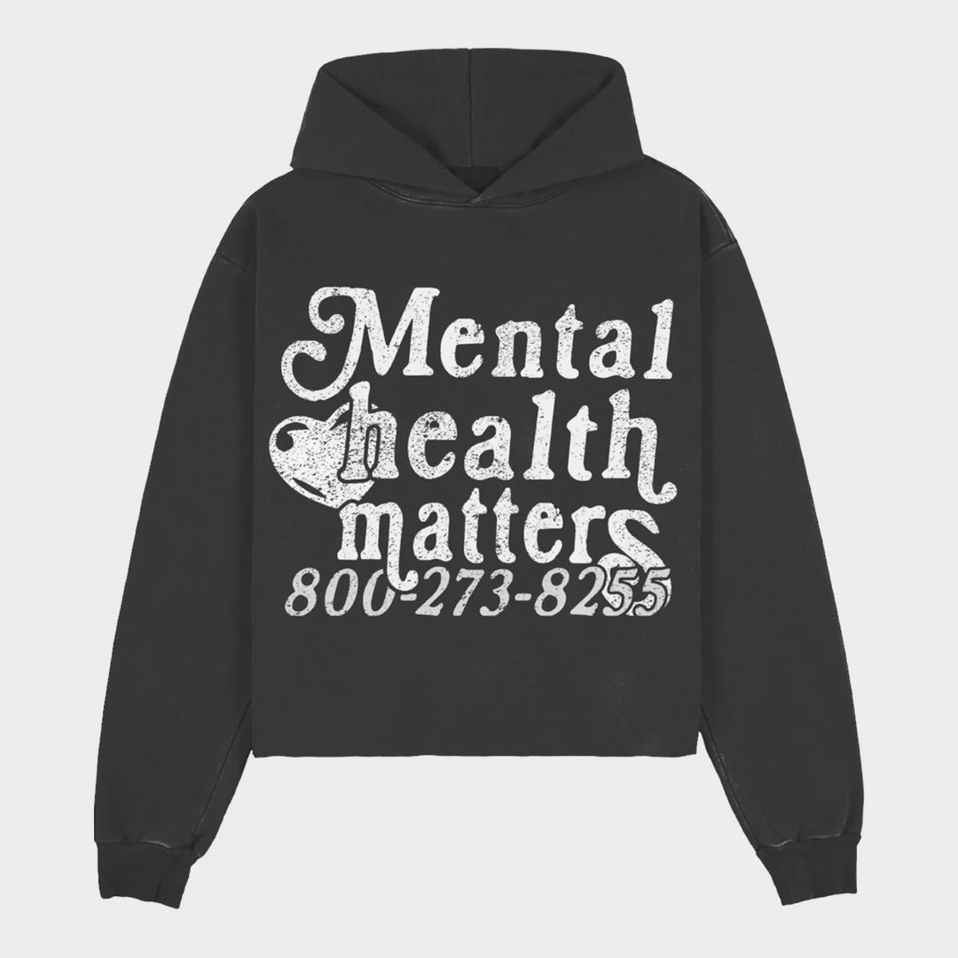 Kvinders hoodie med statement print Skovae