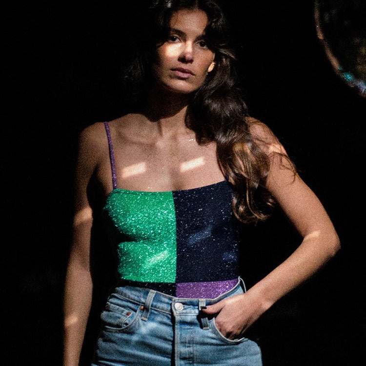Femme Glitter Bomb Cut-Out Éntræks Badedragt Stilla