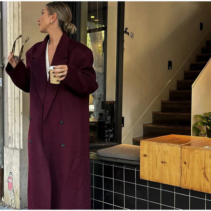 Kvinders fashionable oversized frakke Stilla