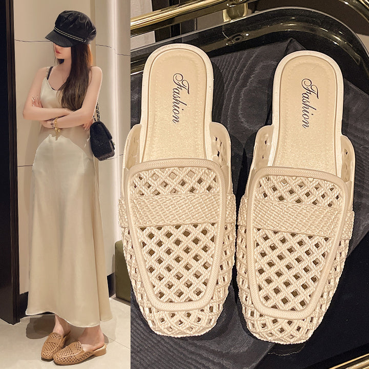 Dame mode skridsikre sandaler med perforeret design og ergonomisk fodseng Stilla