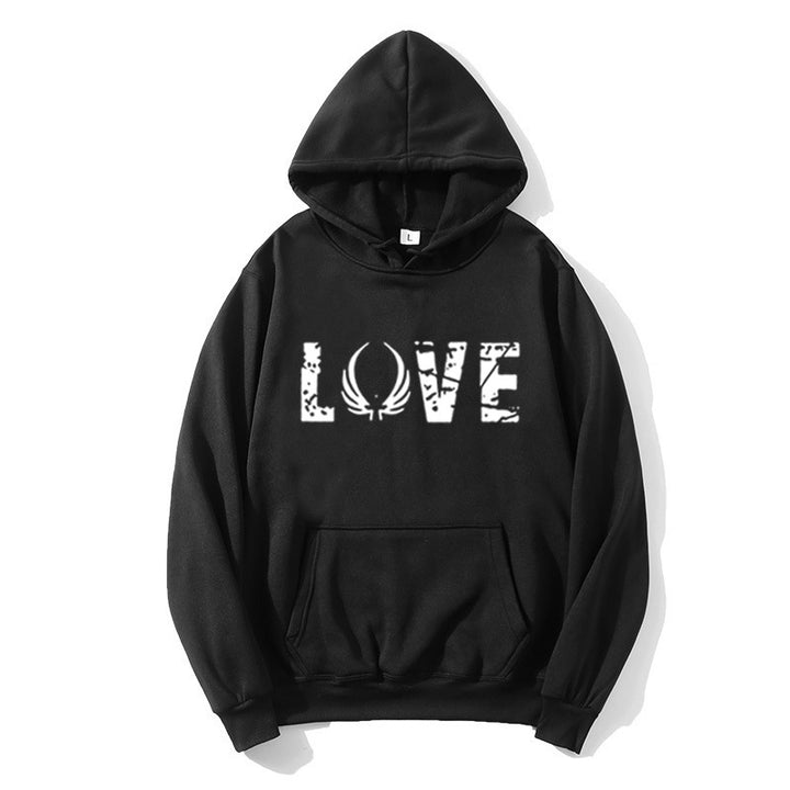 Kvindes hoodie med inspirerende Love design Skovae