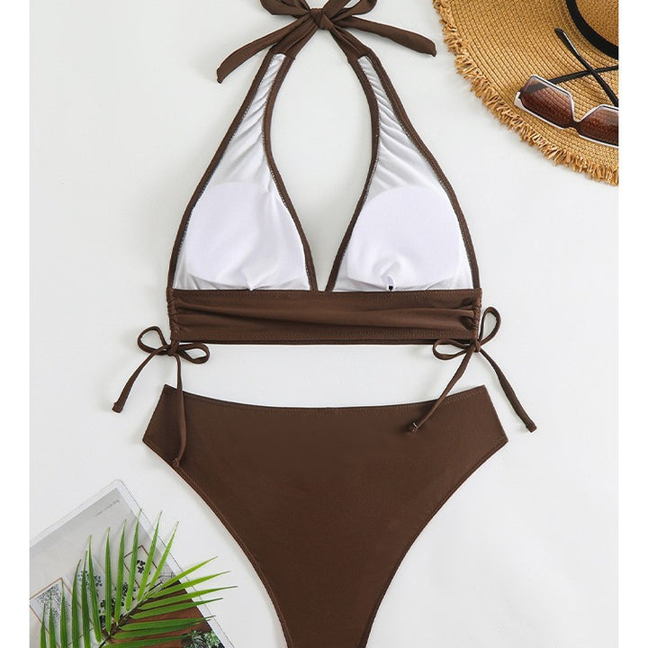 Dame Triangel-Bikini med glitrende glimmerstof og justerbare bindebånd Stilla