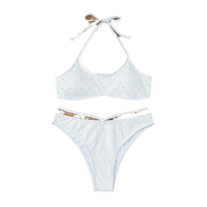 Dame Broderet Højskåret Bikini Sæt Stilla