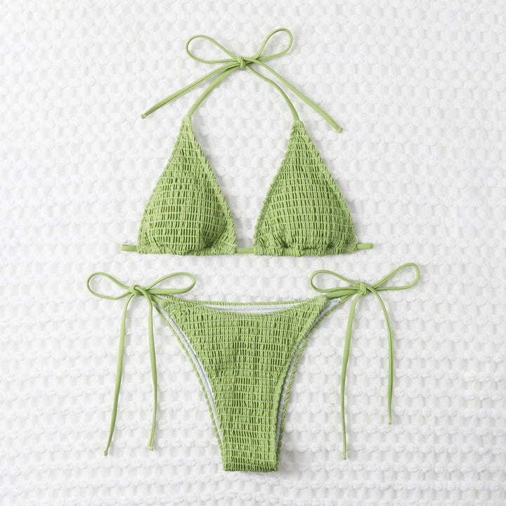 Dame rynket trekant-bikini-sæt Stilla