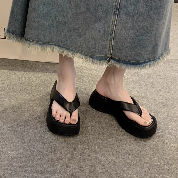 Dame Plateau Tåsplitter med moderigtig knude-design og stabil profil sål Stilla