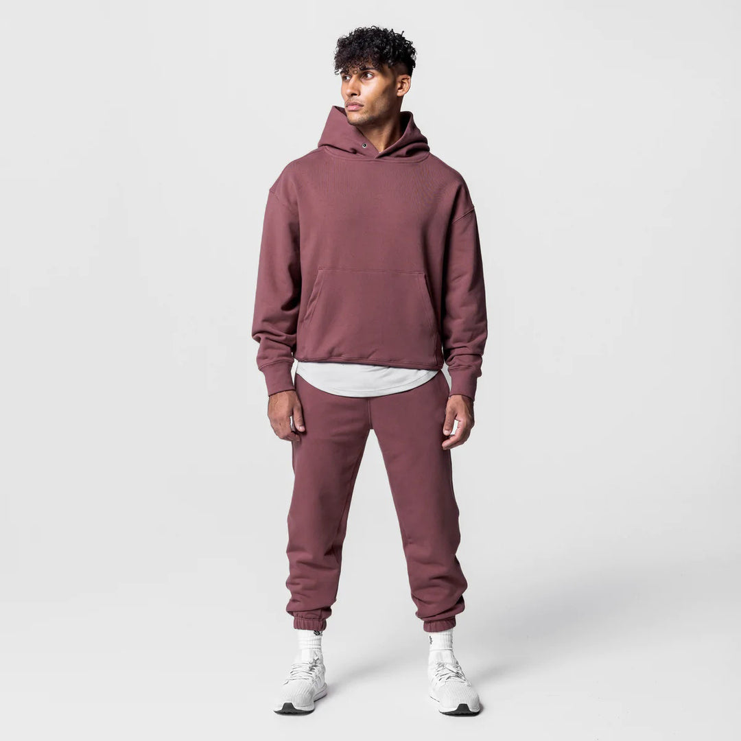 Herrer afslappet hoodie med kængurulomme Stilla