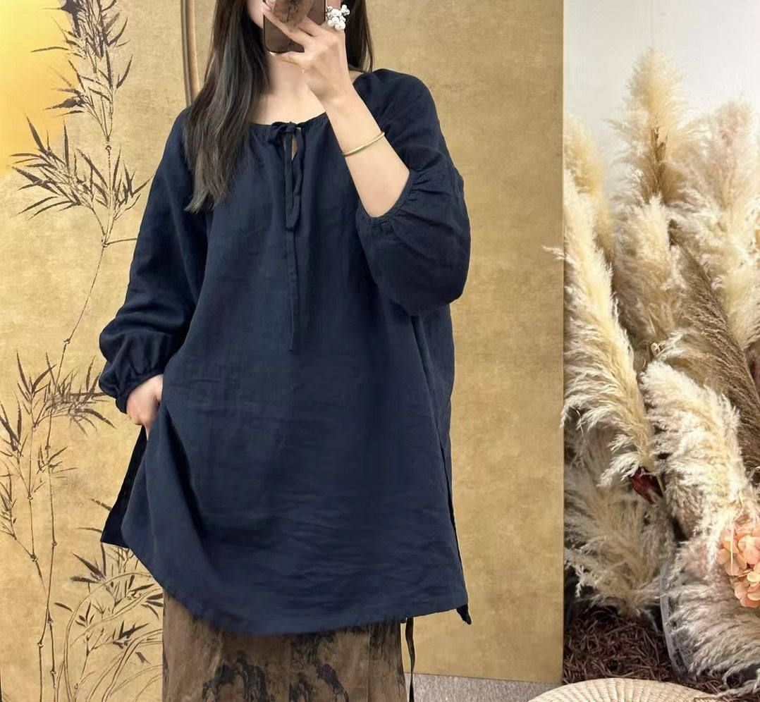 Femme Relaxed Fit Tunika-Top og Maxiskørt-Sæt Stilla