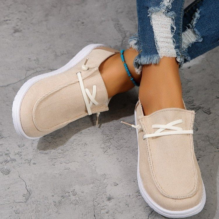 Dame Behagelige Slip-On Sneakers med elastiske snørebånd Stilla