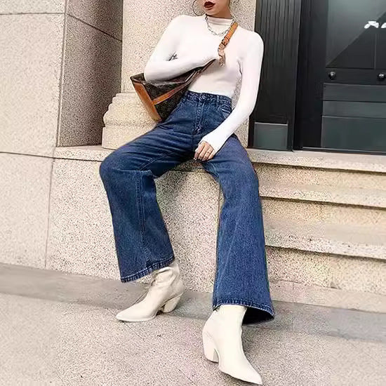 Dame Bred Jeans Stilla