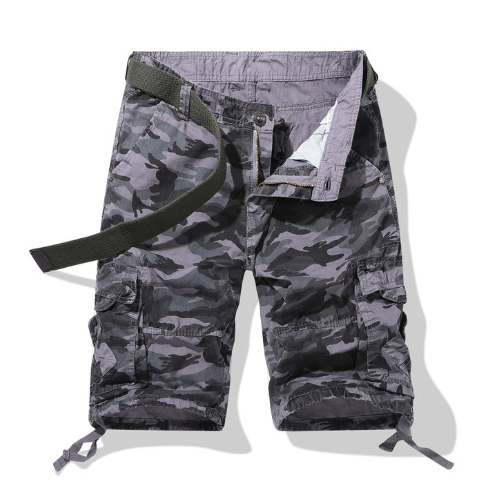 Herre Cargoshorts i camouflage-design med justerbar Talje Stilla