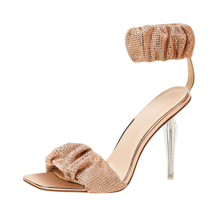 Femme Strappy Rem med strass-accente hæl sandals Stilla