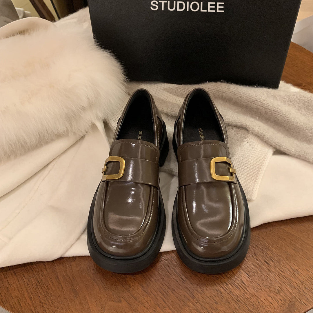 Dame Chic Spænde-detalje Platform Slipper Stilla