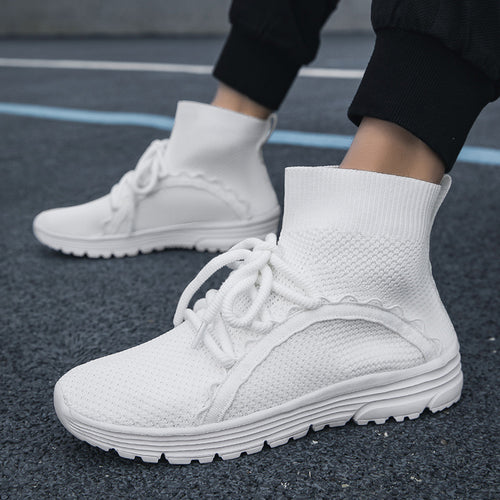 Herrer High-Top Åndbare Strikkesneakers Stilla