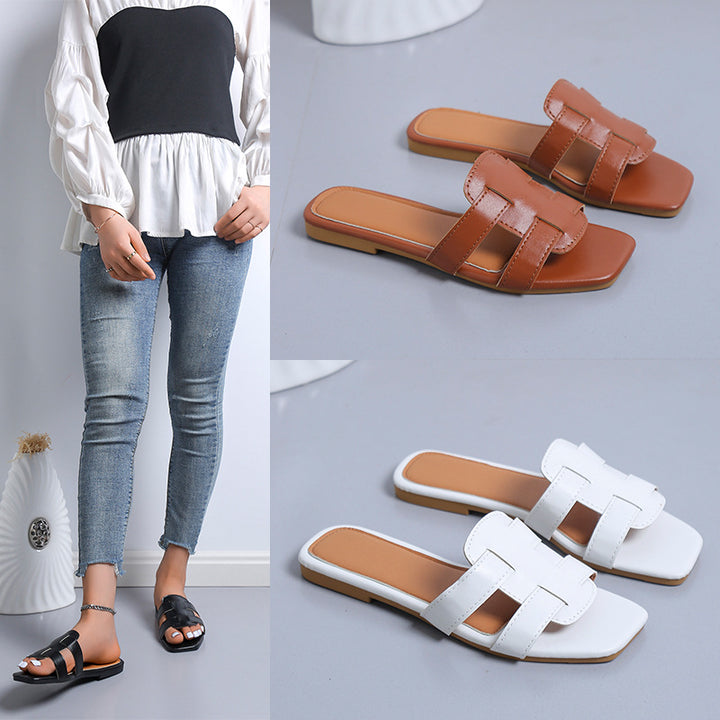 Dame elegante og modige Slip-On sandaler med brede remme Stilla