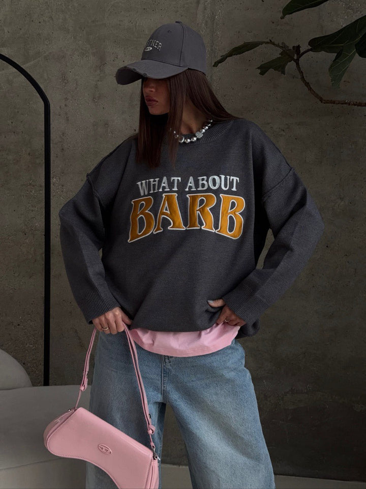 Kvinder sweatshirt med kreativt tekst og afslappet pasform Stilla