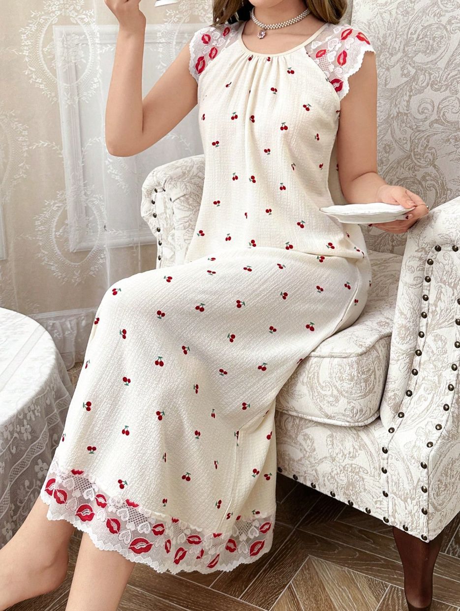 Femme Floral Print Nattøj Stilla